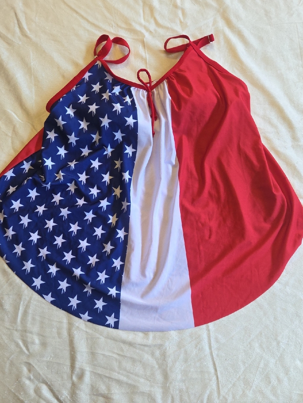 American Flag Swim Tank Top - Red White Blue